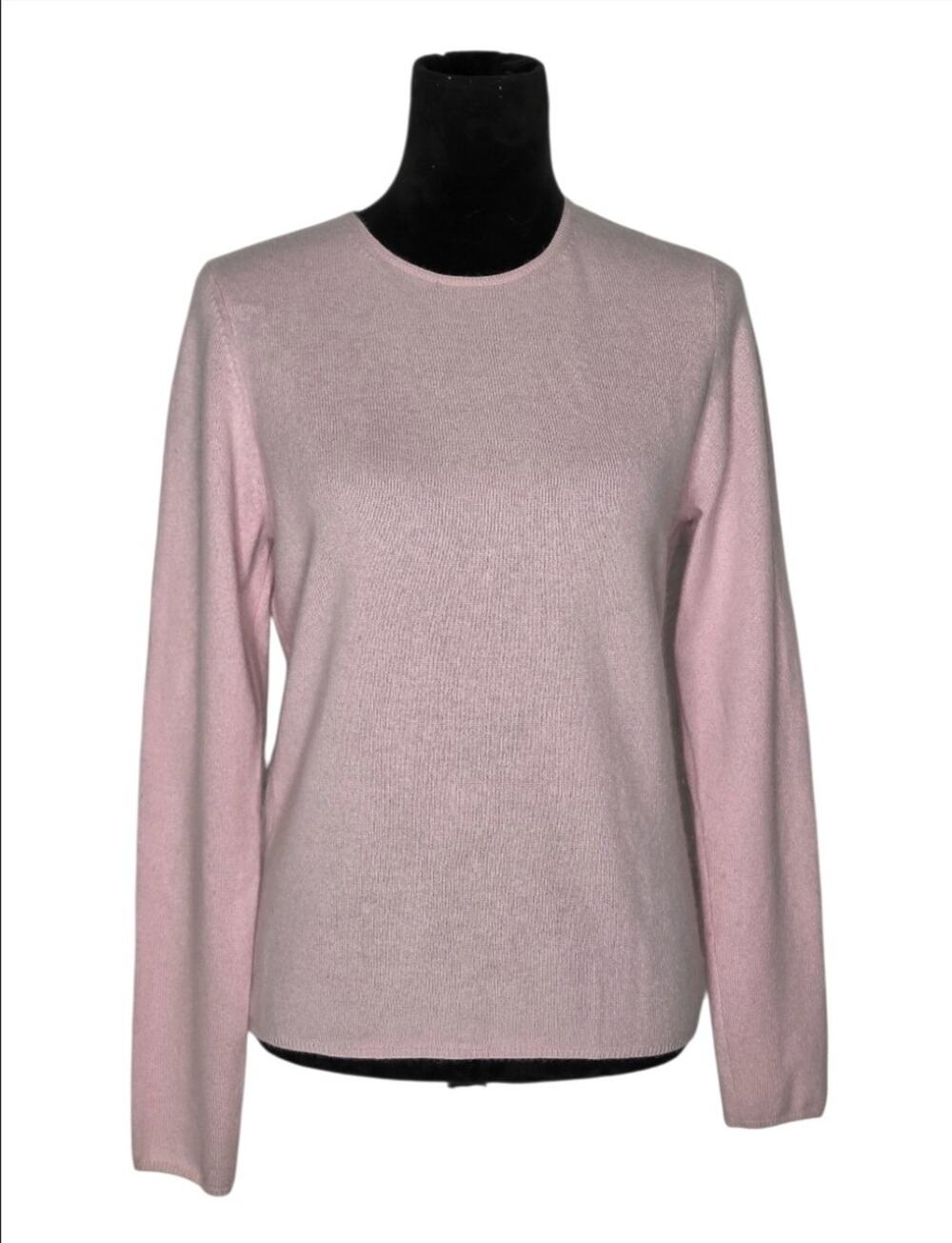 Charter Club 2-Ply Cashmere Sweater Women's M Pink Crew Neck Soft Luxury